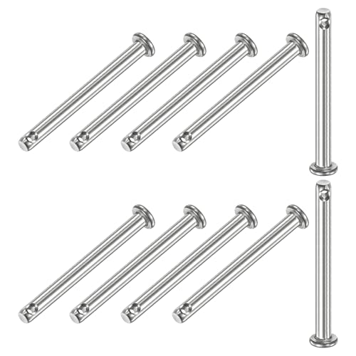 10個入り シングルホール クレビスピン M4 x 40mm 304ステンレススチール フラットヘッド クレビスピン