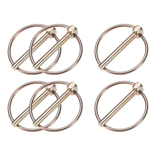 11/64"リンチピン（リング付き） 1-1/2"炭素鋼リンチピン ボート/トラック/トラクター/トロリー/芝刈り機用 ロッククリップファスナーピン 4.5x38mm