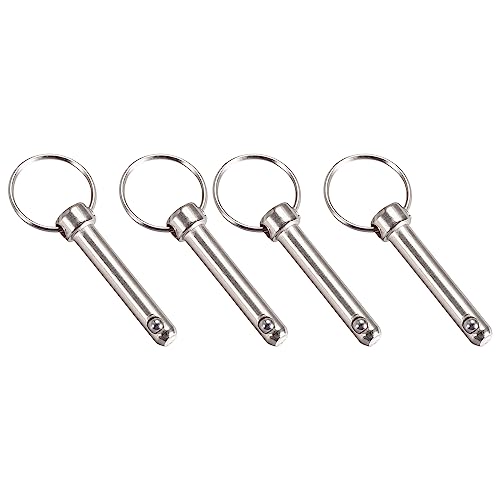クイックリリースピン 8mmx42mm 4個入り 炭素鋼 造船用 船の装備 ボートトップ用