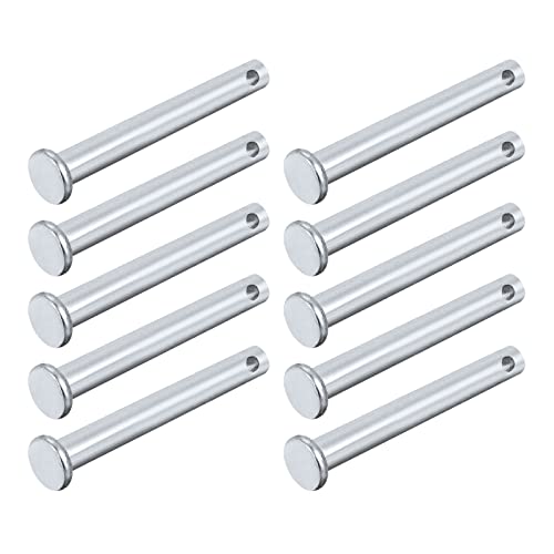 クレビスピン スリップフック ファスナーピン 6mmx50mm 20個 シングル穴 フラットヘッド 炭素鋼 金具家具取付DIY用