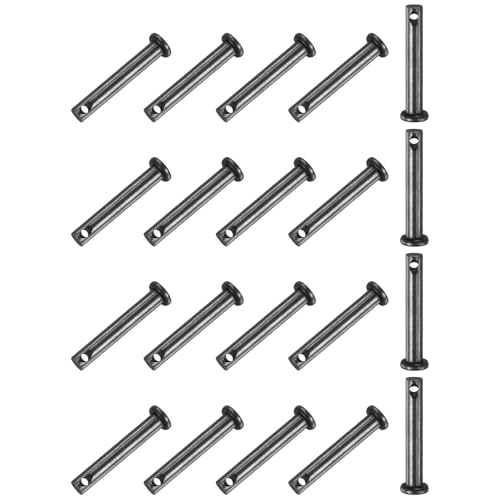 20パック シングルホール クレビスピン、M5x30mm フラットヘッド、機械リンケージ/固定部品/船舶リギング用、リンクヒンジピン再利用可能