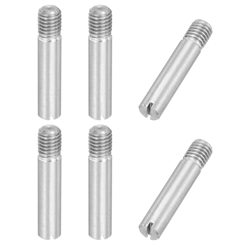 樂天商城 - M8 x 40mm スロット付き円筒ピン、6個、シルバートーン