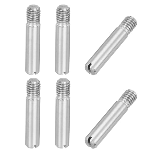樂天商城 - M6 x 30mm スロット付き円筒ピン、6個、シルバートーン