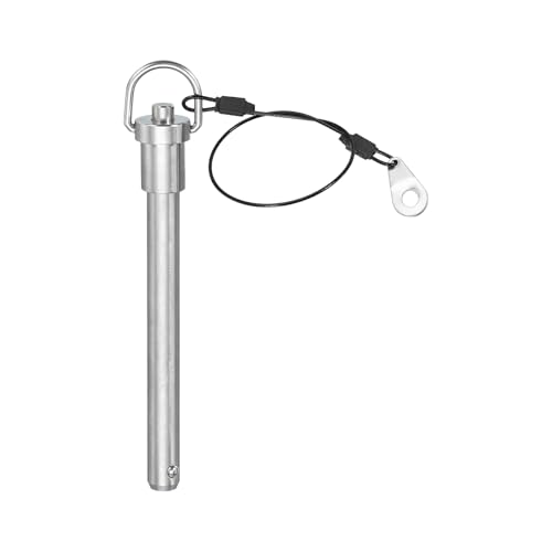ステンレススチールハンドルロックピン 1/2" x 3.94" クイックリリースセーフティロケーティングピン 25 cmワイヤ