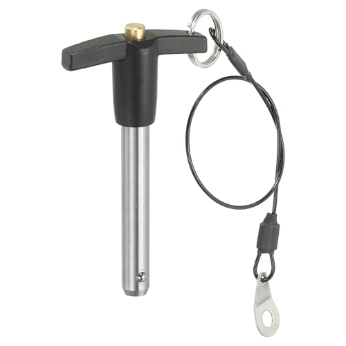 Tハンドルロックピン 10 x 50mm ステンレススチールセーフティロケーティングピン 25 cmラニヤードケーブル