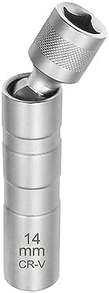 14mm スパークプラグソケット 360度回転 差込角3/8" 12角薄壁 磁気ユニバーサルジョイント プラグレンチ
