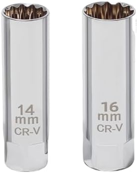 Rakuten - プラグレンチ 14mm & 16mm イ薄型 ソケット ユニバーサル 12角薄壁 3/8(9.5mm)挿入角 輸入車等のプラグ交換に 2本セット