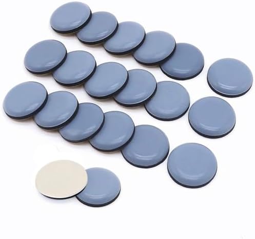 粘着式 20枚入り 20mm 丸い家具移動パッド ネイル付き 家具 椅子 傷防止 キズ防止 防音 木製家具のフロ..