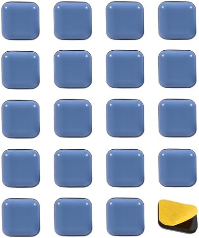 粘着式 20枚入り 20mm 足カバーセット 灰色青【家具用】