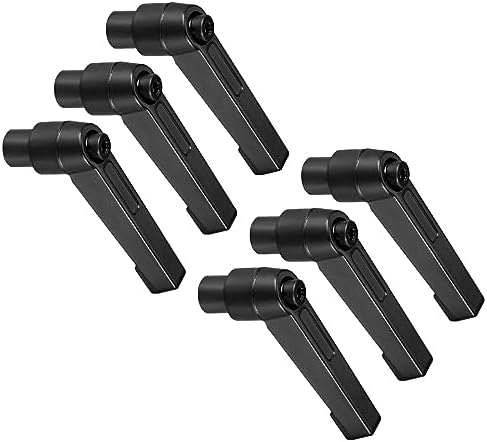 M6メスネジ 46 mmレバー クイックリリースロック回転ノブ ブラック 旋盤機械用 6個