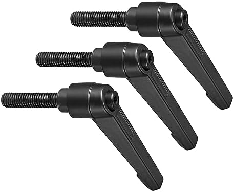クランプレバーハンドル M8 x 32 mmオスネジ 調整可能 クイックリリース ロック回転 ボルトノブ ブラッ..