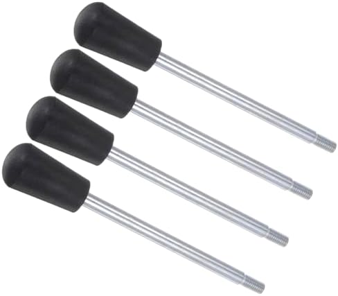 回転式クランククランピングハンドル M8メススレッド 180mm長 黒 - 旋盤機械用 4個セット