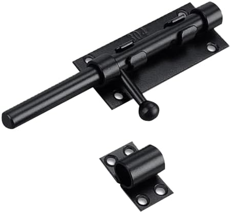 スライドバレルボルト 南京錠 ゲートラッチ 双方向設計 安全ロック 防犯対策 屋内・屋外用 庭用 納屋用..