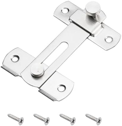 ステンレス製 ドアバックル フリップラッチロック 90度直角ドアロック留め具 キャビネット 引き戸の窓 木製ドア 回転式 金具 引き戸 鍵 内鍵 引き戸鍵 引き戸 鍵