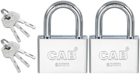 2個 南京錠 58×18×85mm キー錠 防錆 防水 小型 鍵3本付 補助錠 部屋 屋外 ドア用 シルバー