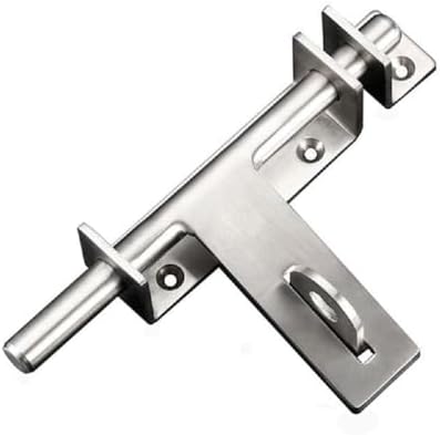 スライドボルトゲートラッチ 安全ロックボルト留め金 高耐久304ステンレススチール バレルドアラッチ ..