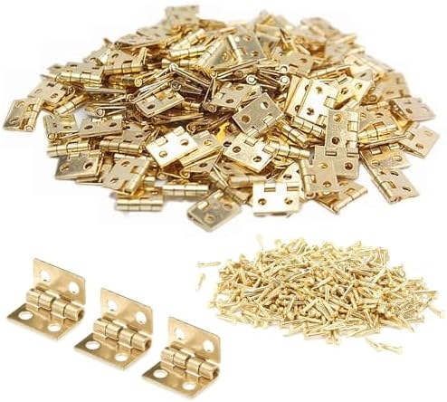 Rakuten - 蝶番 8*10mm 50個セット ネジ付き 4穴 木箱用のヒンジ 手作り パーツ木工家具修理DIYミニモデル