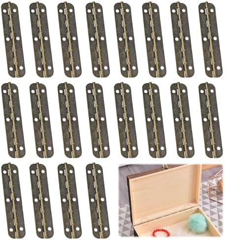 Rakuten - 6穴 180度【20個 65mm*15mm*0.7mm】 蝶ヒンジ ネジ付き 平蝶番 キャビネットヒンジ アンティークブロンズ