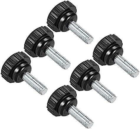Rakuten - M6 x 15mmオスネジ 20mmヘッド ボルトノブ ブラック 旋盤機械用 6個入り