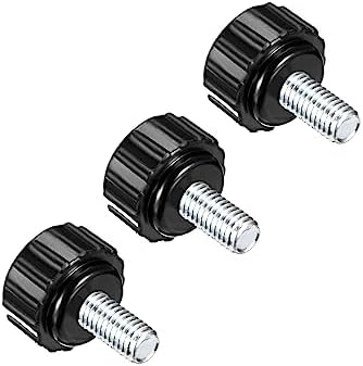 樂天商城 - M5 x 10mmオスネジ 16mmヘッド ボルトノブ ブラック 旋盤機械用 3個入り