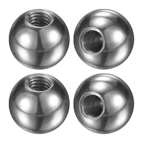Rakuten - 4個のねじ込みボールナットノブ M6x15mm 304ステンレス鋼ボールナットキャップ 照明器具/機械/DIY用 丸い実質的なねじキャップカバー