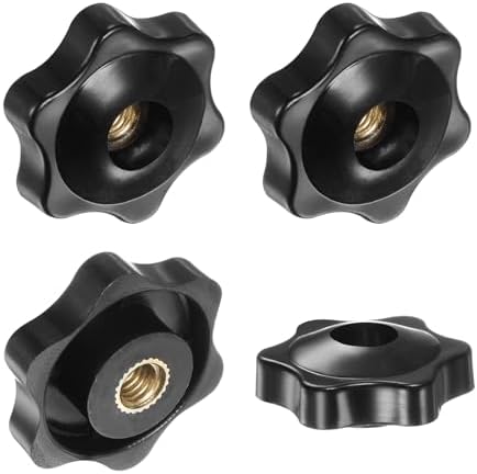 6スターノブ M6スレッド31mm六角ヘッドスルーホールクランピンググリップハンドル 機械/電子/木工用 真..