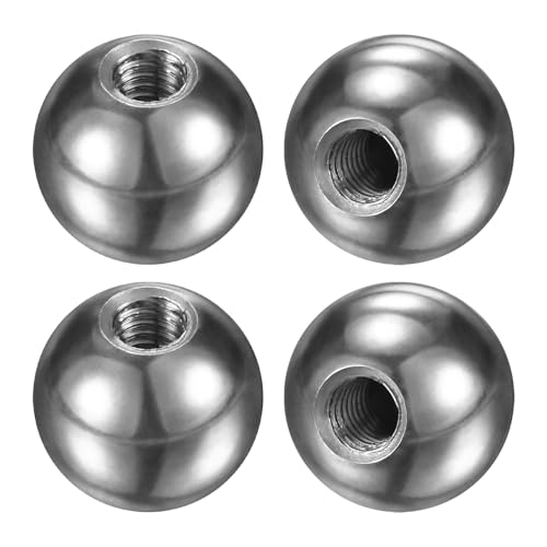 Rakuten - ねじ込みボールナットノブ M4x12mm 304ステンレス鋼ねじボールナットキャップ 照明器具/機械/DIY用 シルバー