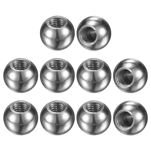 Rakuten - 10個のネジ付きボールナットノブ M5x10mm 盲孔ボールナットキャップ 照明器具/機械/DIY用 シルバー