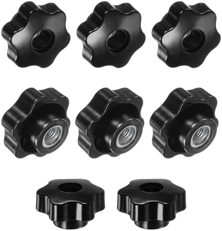 8パック6スターノブ M12スレッド48mm六角ヘッドスルーホールクランピンググリップハンドル 機械/電子/..