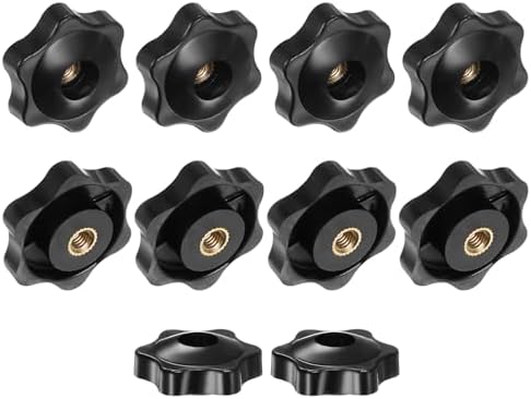 6スターノブ M5スレッド31mm六角ヘッドスルーホールクランピンググリップハンドル 機械/電子/木工用 真..