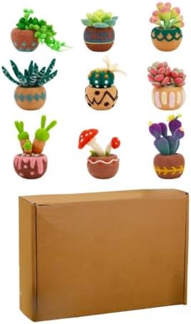 9点セット 手芸キット DIY素材 手作り 初心者様 多肉植物ニードルフェルト