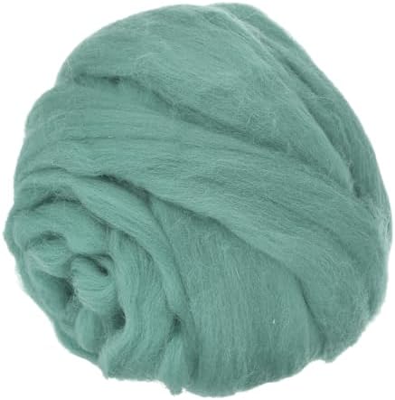 フェルティングウールバルク（100g/3.5oz） 天然ウールニードルフェルティングウール 織り 手芸 DIY作品用 ティー緑