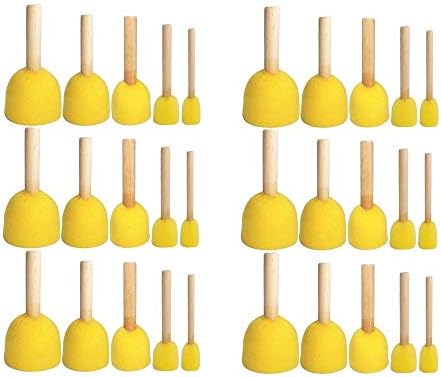 樂天商城 - スポンジ フォーム ブラシ ペイントブラシ お絵描き ツール 30個セット