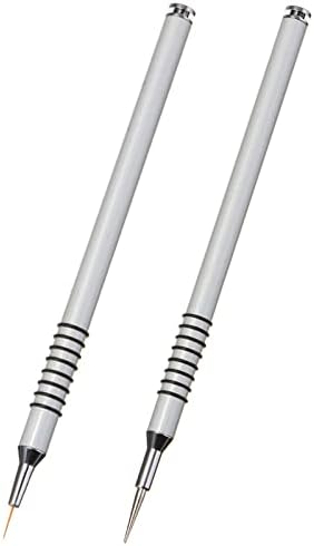 極細筆 ネイルアートツール 2本入り スミ入れ ペイントブラシ 面相筆 模型 金属製 プラモデル アート 塗装 工作 色塗り