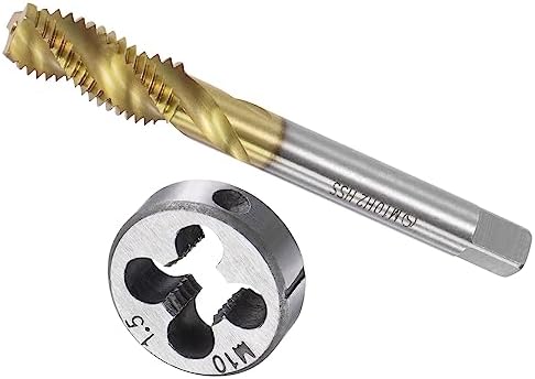 樂天商城 - タップとダイセット M10 x 1.5ネジ チタンコーティング ネジタップ 丸ダイツールキット ネジ切り タッピング 補修用 1セット