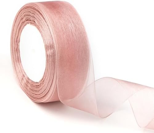 Ribbon - オーガンジー リボン ベージュ 長さ45m×4cm幅 巻 ラッピング 手芸 結婚式