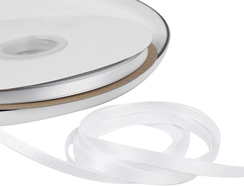 Rakuten - サテンリボン 幅6mm 長さ91メートル ギフトラッピング用 お徳用 クラフト DIY 手芸用アクセサリー