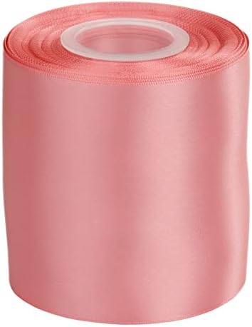 樂天商城 - 幅100mm サテンリボン 22メートル (ローズピンク) 装飾用 リボン