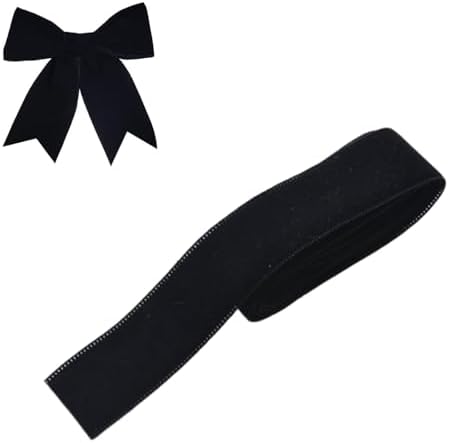 リボン 黒 両面 幅 25mm 長さ 1メートル 手作り 髪飾り 卒業式 ウエディング 手芸
