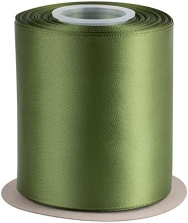 幅100mm 両面サテンリボン 縦長22M #570 モスグリーン