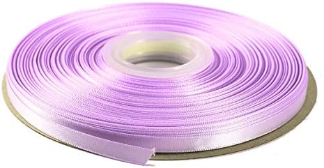 両面 サテン リボン 幅 6mm × 45M 巻 手芸 服飾 ラッピング ちょう結び #420-ラベンダー