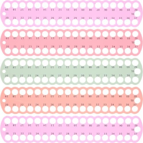 5個セット クロスステッチ用スレッドオーガナイザー 糸巻きボード 軽量プラスチック製 12.00×2.36×0.12..