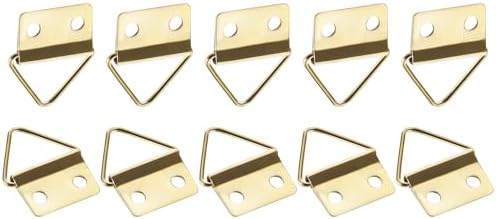三角リング 絵画ハンガー フレームハンギング - 300個 - 絵画を掛ける に適しています - 画像フレームフック写真 - 金色