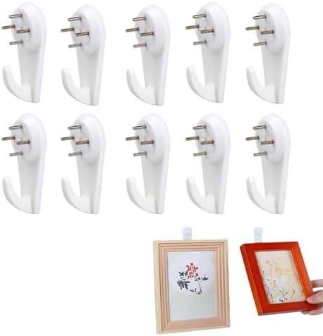 Rakuten - 壁掛け フック 10個入り ピンフック 石膏ボード用 穴の目立たない DIY 小物掛け 絵画展示