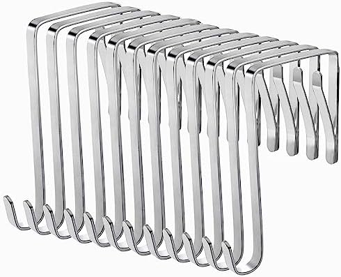 ドアハンガー S字 フック 超薄型 シングルフック 扉 幅36~47mm対応 シルバー 10個組