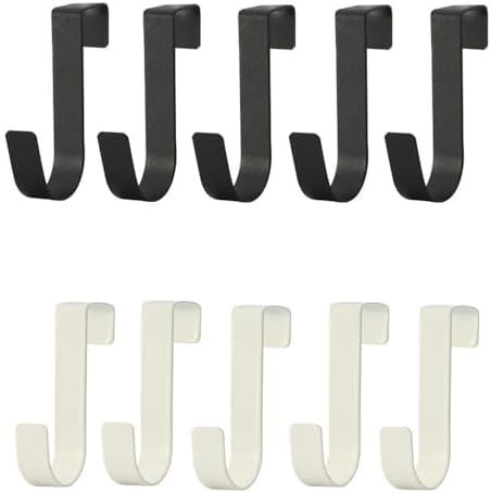 ドアフック 収納 フック 10個セット 黒 白 滑り止め 取り付け簡単 便利 収納用品