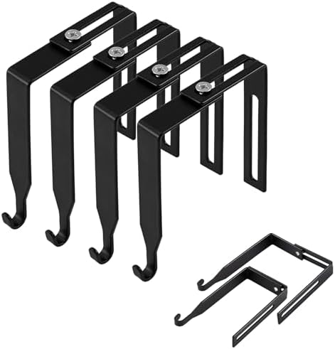 ドア ハンガー フック 省スペース 調整可能 4個組 ブラック