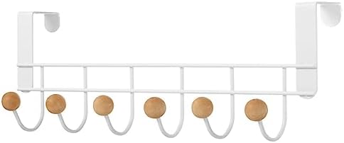 ドア ハンガー フック 扉 収納 取り付け簡単 バッグ タオル 省スペース おしゃれ (6フックデザイン)