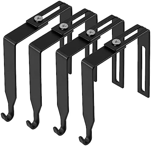 パーテーション フック ドアハンガー 間仕切り ドアフック 幅35~62mm対応 4個組 ブラック