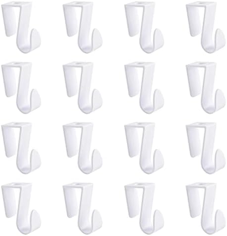 キャビネット ドア フック 16個セット プラスチック製 多目的 収納 フック スペース 節約 ハンガー エクステンダー クリップ